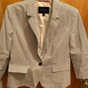 BANANA REPUBLIC Women's Seersucker Blazer, Size 14